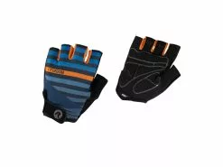 Rogelli Stripe – Cykelhandske – Dynaflex – Blå/Orange – Str. S