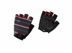 Rogelli Stripe – Cykelhandske – Dame- Gel Pude – Sort/Rød – Str. XL