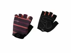 Rogelli Stripe – Cykelhandske – Dame- Gel Pude – Bordeaux/Coral – Str. XS