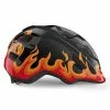 Met Hooray – Børnecykelhjelm – Sort/Flammer – Str. 46-52 Cm
